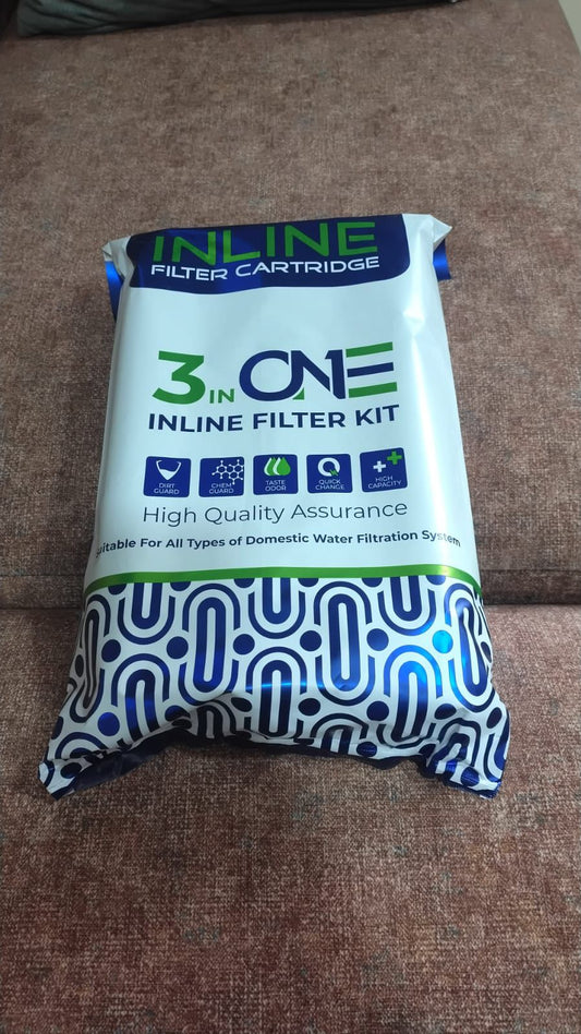 3 In 1 Inline Filters Kit for RO Water Purifiers | Complete Replacement Set | Arsra Enterprises